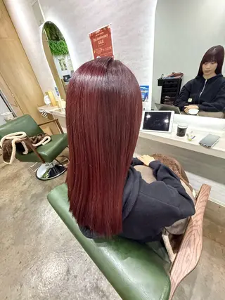 ロング カラー 縮毛矯正/ /関内/あべももこのヘアスタイル
