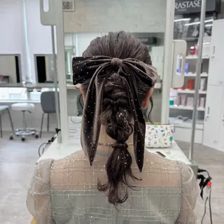 ロング ヘアアレンジ JUNSHIN🦋 ヘアセット／カラーのヘアスタイル