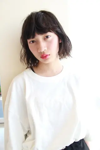 ミディアム ブリーチ毛でもできる 髪質改善縮毛MIHOのヘアスタイル