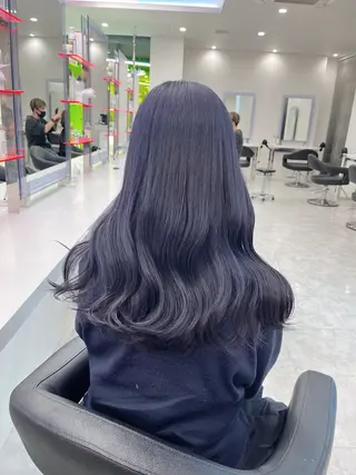ロング カラー 流行りの透明感カラー ×縮毛矯正🤍ユウのヘアスタイル