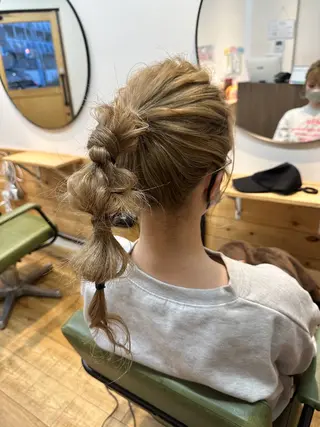 ロング ヘアアレンジ 大阪　美容師 ゆいのヘアスタイル