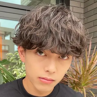ミディアム パーマ ヘアアレンジ メンズ fifth 石川 凪のヘアスタイル