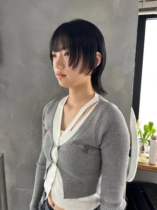 ショート ウルフ レイヤー パーマ🪐MANAのヘアスタイル