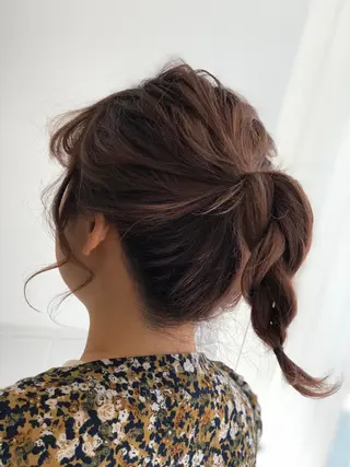 セミロング カラー ヘアアレンジ 辻堂メンズ特化 YU-YAのヘアスタイル