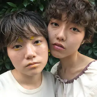 ショート カラー ヘアアレンジ 韓国ヘア┊︎レイヤー ┊︎haruka🌙のヘアスタイル