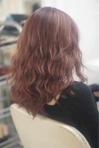 セミロング カラー ヘアアレンジ 枝毛カット&髪質改善 満足NO.1岡しゃんのヘアスタイル