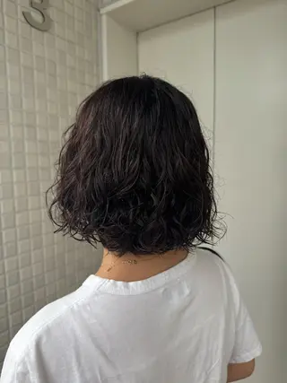 ショート パーマ 縮毛矯正/エクステ /艶カラー/ヘアメのヘアスタイル