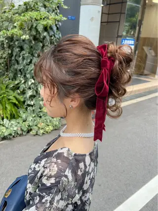 ロング ヘアアレンジ 谷町/Le'a /竹原しおなのヘアスタイル