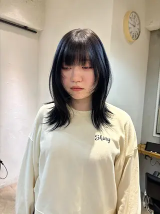 ミディアム 盛れる透明感カラー・ momokaのヘアスタイル