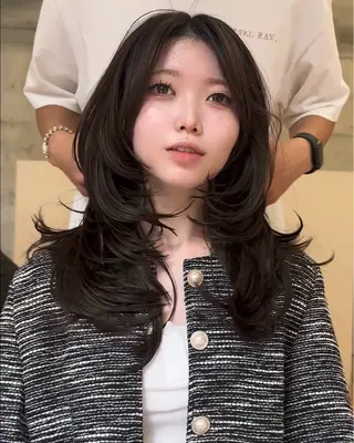 ロング 海外ヘア/美髪矯正 海外レイヤー/ヒラキのヘアスタイル