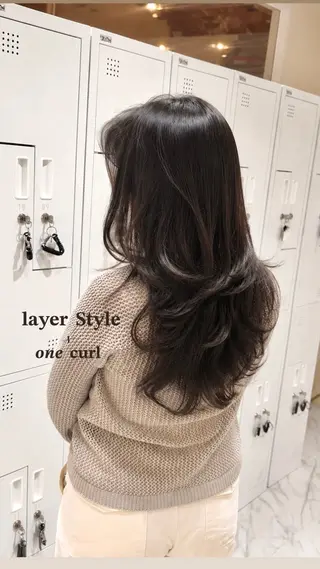 ロング レイヤー/韓国ヘア 角岡泉希のヘアスタイル
