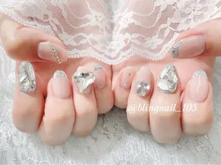 ネイル 23時まで❤︎韓国、 ワンホンネイルのネイルデザイン