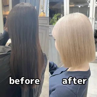 ミディアム カラー 🫧艶ダブルカラー ブリーチ🫧トモヤのヘアスタイル