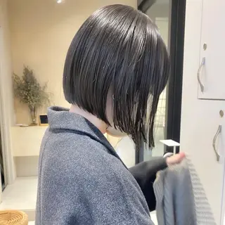 ショート カラー ボブ/ミニボブ 透明感カラーkadoのヘアスタイル