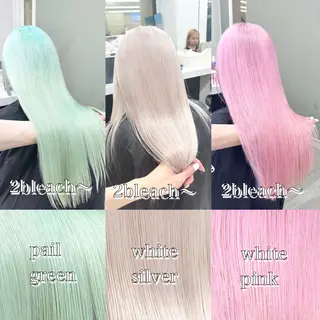 ミディアム カラー ❄️💛エクステ ブリーチ❄️yukiのヘアスタイル