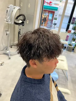 パーマ メンズ SENA 再現性 パーマと縮毛矯正のヘアスタイル