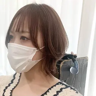 セミロング カラー パーマ ヘアアレンジ メンズ キッズ ネイル マツエク・マツパ レイヤーカット 🌿透け感カラーのヘアスタイル