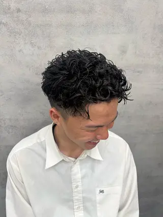 ショート パーマ ヘアアレンジ メンズ メンズヘア静岡 ✂︎Ryuheiのヘアスタイル