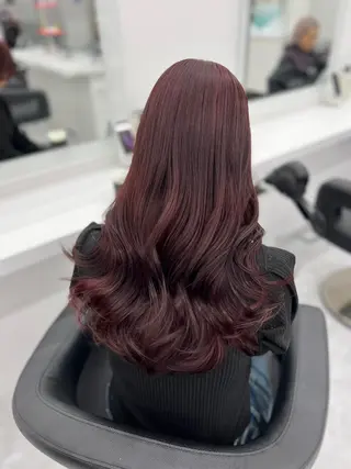 ロング カラー 💖似合わせカラー レイヤー💖縮毛矯正のヘアスタイル