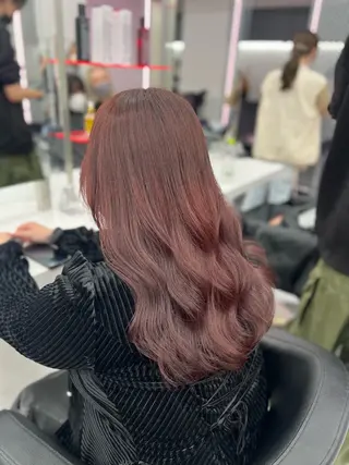ロング カラー 💖似合わせカラー レイヤー💖縮毛矯正のヘアスタイル