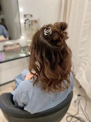 ミディアム ヘアアレンジ Mikazuki オーナーTeradaのマツエク・マツパデザイン