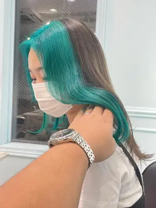 セミロング カラー ヘアアレンジ 柔らかカラー/ レイヤーYUTO🧋のヘアスタイル