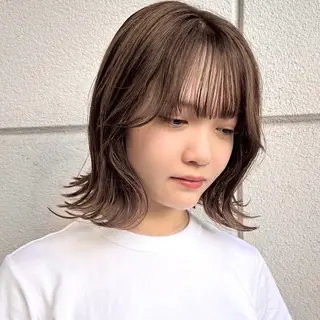 ミディアム 北島 遥香🫧インナ ー /ベージュカラーのヘアスタイル