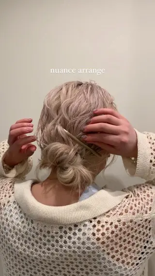 ロング ヘアアレンジ 落合希 Olivebeigeのヘアスタイル