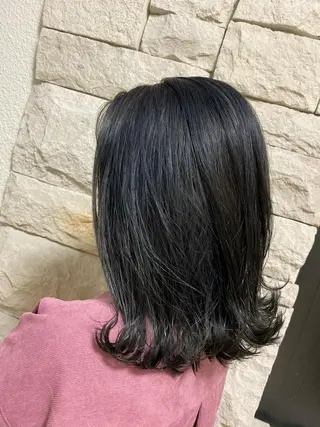 ミディアム カラー ヘアアレンジ メンズ キッズ ネイル マツエク・マツパ 透明感カラー🤎 ゆりのヘアスタイル