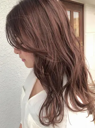 セミロング カラー レイヤーカット匠 イソザキノリユキのヘアスタイル