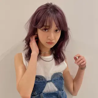 ミディアム カラー 髪質改善カラー/ボブ 🌻Mutsumiのヘアスタイル