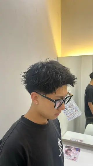 ショート メンズ TUM🔥フェード/ メンズパーマのヘアスタイル
