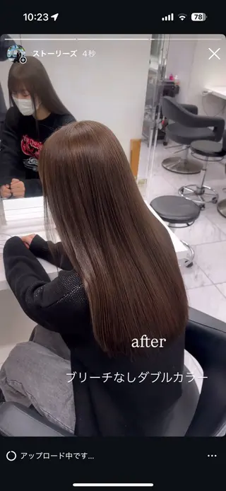 ロング 縮毛/ダブルカラー 🦋ベージュヘア🦋のヘアスタイル