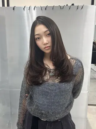 ロング 縮毛矯正/エクステ レイヤーカット/達也のヘアスタイル