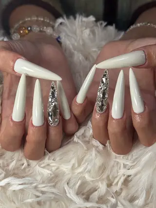 ロング Latte Nail 十三のネイルデザイン