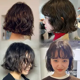 ミディアム パーマ レイヤー🩰顔まわり /透明感/kanaのヘアスタイル