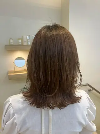 ミディアム コテ巻き風パーマ🫧 麻尋のヘアスタイル