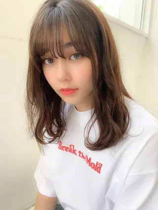 ミディアム カラー 髪質改善縮毛矯正✨ ナリタユウヤのヘアスタイル
