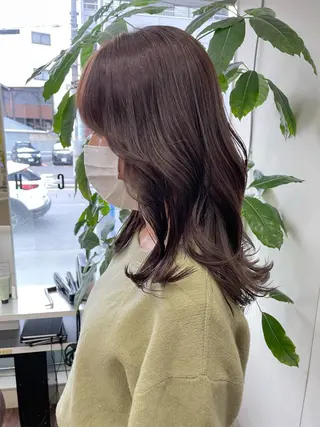 ミディアム カラー レイヤーカット/透明 感カラー🩵中村友美のヘアスタイル