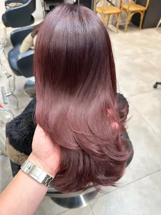 ミディアム ✨透明感カラー/縮毛 恵比寿HAYATO✨のヘアスタイル