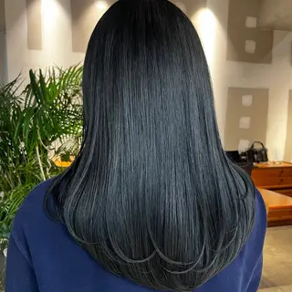 ロング カラー ムツキ/品のある 艶カラー/縮毛矯正のヘアスタイル