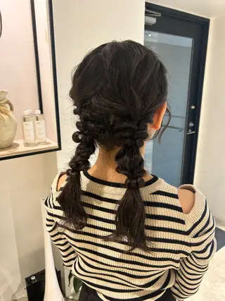 セミロング 暖色カラー 奥村陽花のヘアスタイル