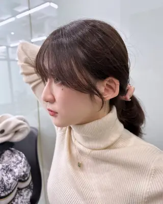 セミロング カラー 韓国風/顔周りカット /髪質改善RYOTAのヘアスタイル