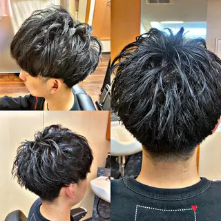 ミディアム メンズ 菅野 綺華のヘアスタイル