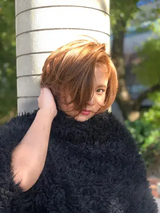 ミディアム カラー 三代 ゆりあのヘアスタイル