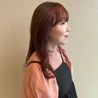 セミロング カラー 艶カラー 🎀良川琴奈のヘアスタイル