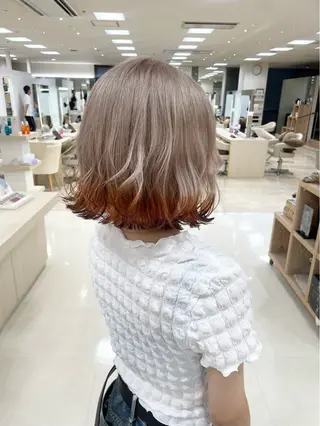 セミロング カラー ボブ ·˖Reika·˖✩のヘアスタイル