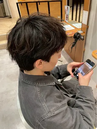 メンズ カットモデル𓍲艶髪 🫧秋積日向のヘアスタイル