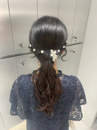 ヘアアレンジ ヘアセット🎀耳つぼ 👂💎MONAMIのヘアスタイル