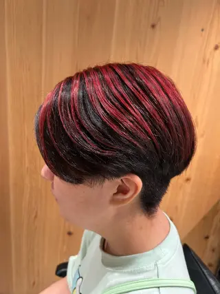 ショート カラー スキバサミを使わない カット🌼唯🌼のヘアスタイル